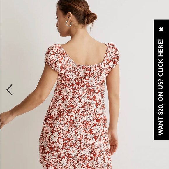 NWT | Margie Mini Dress in Abstract Floral | Madewell - Picture 3 of 5